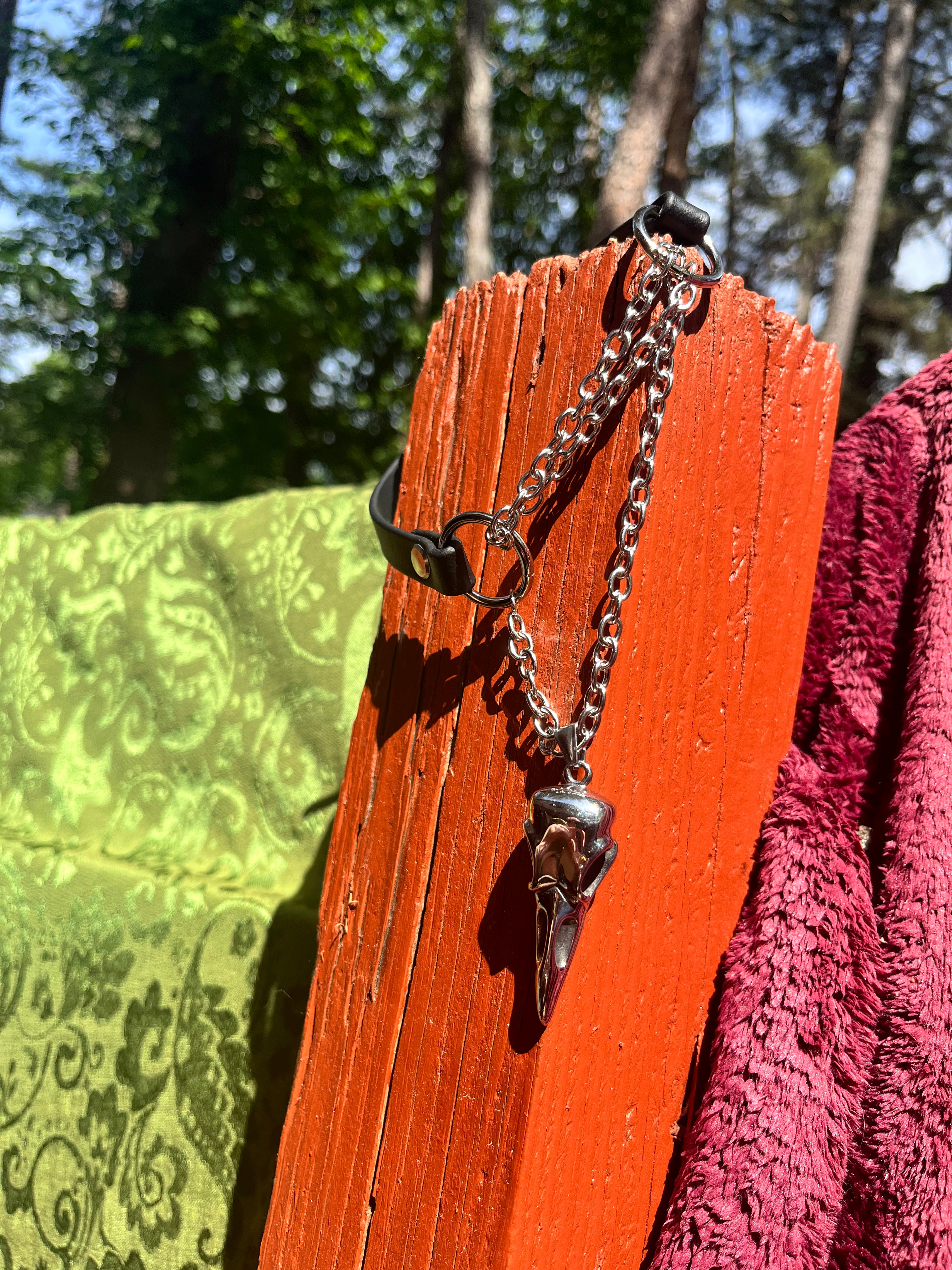 Corvid Skull Martingale Collar Choker